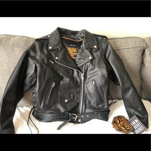 Black Leather Jacket Brand New With Tags